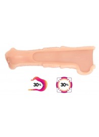 Телесная фантазийная насадка на член Cock Sleeve Size L - KOKOS - в Архангельске купить с доставкой