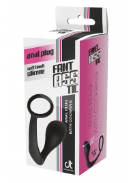 Черное эрекционное кольцо с анальной пробкой Anal Plug With Cockring - Dream Toys - в Архангельске купить с доставкой