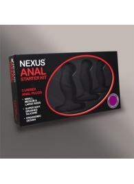 Набор из 3 массажеров простаты чёрного цвета NEXUS ANAL STARTER KIT - Nexus Range - в Архангельске купить с доставкой