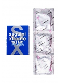 Розовые презервативы Sagami Xtreme FEEL FIT 3D - 3 шт. - Sagami - купить с доставкой в Архангельске