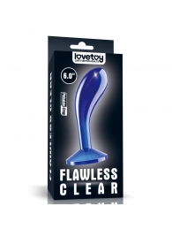 Синяя анальная втулка Flawless Clear Prostate Plug 6.0 - 15 см. - Lovetoy - в Архангельске купить с доставкой