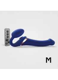 Синий безремневой страпон Multi Orgasm Size M с клиторальной стимуляцией - Strap-on-me - купить с доставкой в Архангельске