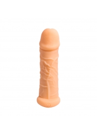 Телесный фаллоудлинитель Extra Size Bubbles - 15,5 см. - Lola Games - в Архангельске купить с доставкой