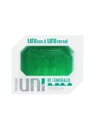 Зеленый мастурбатор-стимулятор Tenga Uni Emerald - Tenga - в Архангельске купить с доставкой