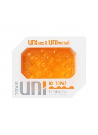Оранжевый мастурбатор-стимулятор Tenga Uni Topaz - Tenga - в Архангельске купить с доставкой