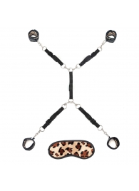 Леопардовая фиксация на матрас для рук и ног Classic Bedspreader - Lux Fetish - купить с доставкой в Архангельске