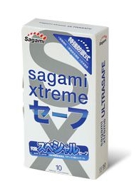 Презервативы Sagami Xtreme Ultrasafe с двойным количеством смазки - 10 шт. - Sagami - купить с доставкой в Архангельске