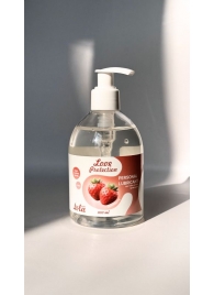 Лубрикант на водной снове Love Protection Strawberry с ароматом клубники - 300 мл. - Lola Games - купить с доставкой в Архангельске