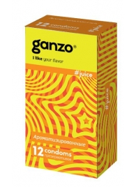 Ароматизированные презервативы Ganzo Juice - 12 шт. - Ganzo - купить с доставкой в Архангельске