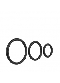 Набор из 3 чёрных колец различного диаметра - Baile - в Архангельске купить с доставкой