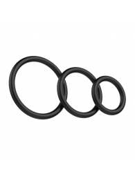 Набор из 3 чёрных колец различного диаметра - Baile - в Архангельске купить с доставкой