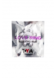 Прозрачное гелевое эрекционное кольцо-цветок - Toyfa Basic - в Архангельске купить с доставкой