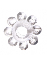 Прозрачное гелевое эрекционное кольцо-цветок - Toyfa Basic - в Архангельске купить с доставкой