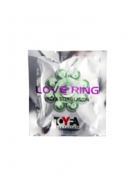 Зеленое эрекционное кольцо-цветок - Toyfa Basic - в Архангельске купить с доставкой