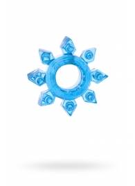 Голубая гелевая насадка-звезда - Toyfa Basic - в Архангельске купить с доставкой