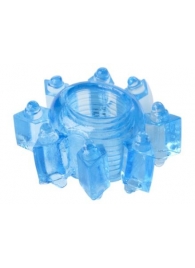 Голубая гелевая насадка-звезда - Toyfa Basic - в Архангельске купить с доставкой