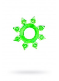 Зеленое эрекционное кольцо-звезда - Toyfa Basic - в Архангельске купить с доставкой