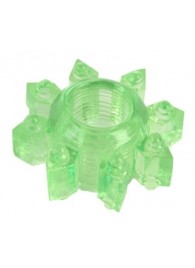 Зеленое эрекционное кольцо-звезда - Toyfa Basic - в Архангельске купить с доставкой