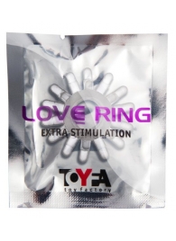 Прозрачное гелевое эрекционное кольцо с шипиками - Toyfa Basic - в Архангельске купить с доставкой