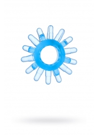 Голубая гелевая насадка с шипиками - Toyfa Basic - в Архангельске купить с доставкой