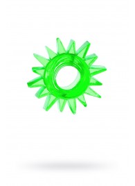 Зеленое эрекционное кольцо-солнце - Toyfa Basic - в Архангельске купить с доставкой