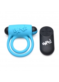 Голубое эрекционное виброкольцо 28X Remote Control Vibrating Cock Ring   Bullet - XR Brands - в Архангельске купить с доставкой