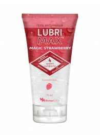 Интимный гель-смазка на водной основе Lubrimax Magic Strawberry - 75 мл. - ИнтелБИО - купить с доставкой в Архангельске