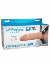 Полый страпон на ремнях 6’’ Hollow Silicone Strap-on - Pipedream - купить с доставкой в Архангельске