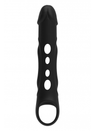 Черная насадка-удлинитель Vibrating Extender With Remote с вибрацией - Dream Toys - в Архангельске купить с доставкой