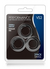 Набор из 3 черных эрекционных колец Black Small Penis Rings - Blush Novelties - в Архангельске купить с доставкой