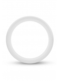 Белое люминесцентное эрекционное кольцо Silicone Glo Cock Ring - Blush Novelties - в Архангельске купить с доставкой