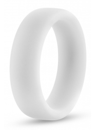 Белое люминесцентное эрекционное кольцо Silicone Glo Cock Ring - Blush Novelties - в Архангельске купить с доставкой