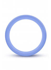 Голубое люминесцентное кольцо Silicone Glo Cock Ring - Blush Novelties - в Архангельске купить с доставкой