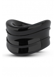 Черное эрекционное кольцо на мошонку Beef Ball Stretcher Snug - Blush Novelties - в Архангельске купить с доставкой