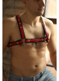 Черно-красная мужская портупея Black-Red - БДСМ Арсенал - купить с доставкой в Архангельске