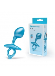 Голубая анальная пробка для массажа простаты Bulb Silicone Prostate Plug - 10,7 см. - b-Vibe - в Архангельске купить с доставкой