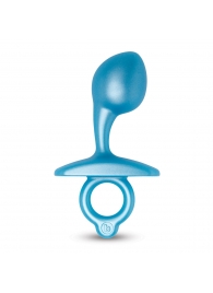 Голубая анальная пробка для массажа простаты Bulb Silicone Prostate Plug - 10,7 см. - b-Vibe - в Архангельске купить с доставкой