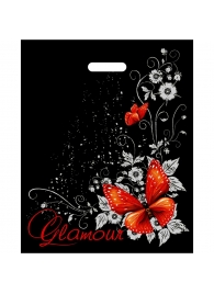 Черный пакет Glamour с вырубной ручкой (38х47 см) - Сима-Ленд - купить с доставкой в Архангельске