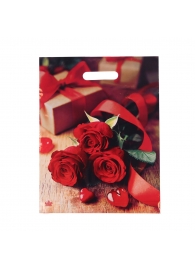 Пакет с принтом в виде роз (31х40 см) - Сима-Ленд - купить с доставкой в Архангельске