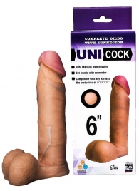 Насадка для страпона фаллической формы UNICOCK 6  - 18 см. - LOVETOY (А-Полимер) - купить с доставкой в Архангельске