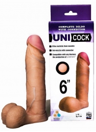 Насадка для страпона фаллической формы UNICOCK 6  - 18 см. - LOVETOY (А-Полимер) - купить с доставкой в Архангельске
