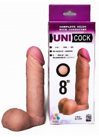 Фаллическая насадка для страпона UNICOCK 8  - 20 см. - LOVETOY (А-Полимер) - купить с доставкой в Архангельске