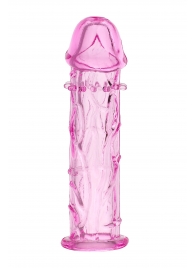 Розовая насадка фаллической формы - 12,5 см. - A-toys - в Архангельске купить с доставкой