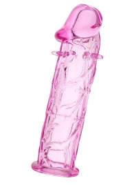 Розовая насадка фаллической формы - 12,5 см. - A-toys - в Архангельске купить с доставкой