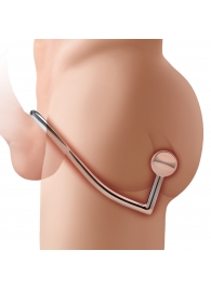 Кольцо на пенис с анальным стимулятором Stainless Steel Anal Hook   Cock Ring - BlueLine - в Архангельске купить с доставкой