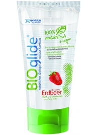 Гель-смазка на водной основе с ароматом клубники BioGlide - 80 мл. - Joy Division - купить с доставкой в Архангельске