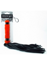 Нежная плеть с красным мехом BDSM Light - 43 см. - БДСМ Арсенал - купить с доставкой в Архангельске