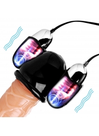 Черная стимулирующая насадка для головки полового члена Multi Speed Vibrating Penis Head Teaser - XR Brands - в Архангельске купить с доставкой