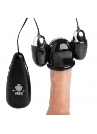 Черная стимулирующая насадка для головки полового члена Multi Speed Vibrating Penis Head Teaser - XR Brands - в Архангельске купить с доставкой