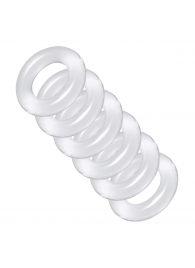Комплект из 6 прозрачных эрекционных колец Ring Master Custom Ball Stretcher Kit - XR Brands - в Архангельске купить с доставкой